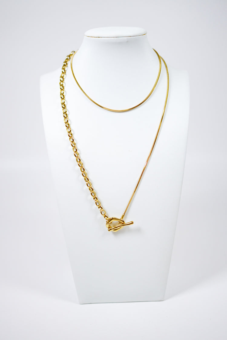 18K Gold Plated OT Chain Necklace Jaxe + Grace Boutique