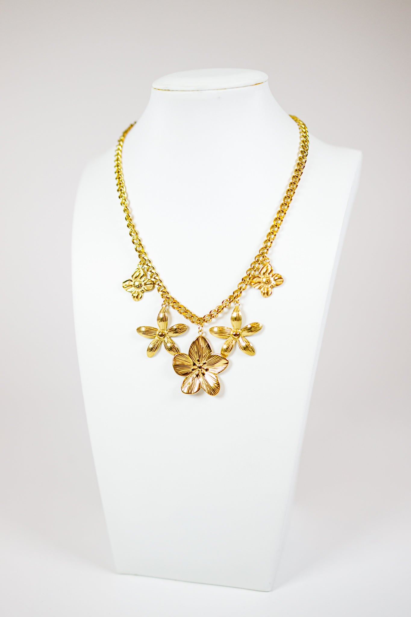 HD Gold Flower Charm Necklace – Jaxe + Grace Boutique