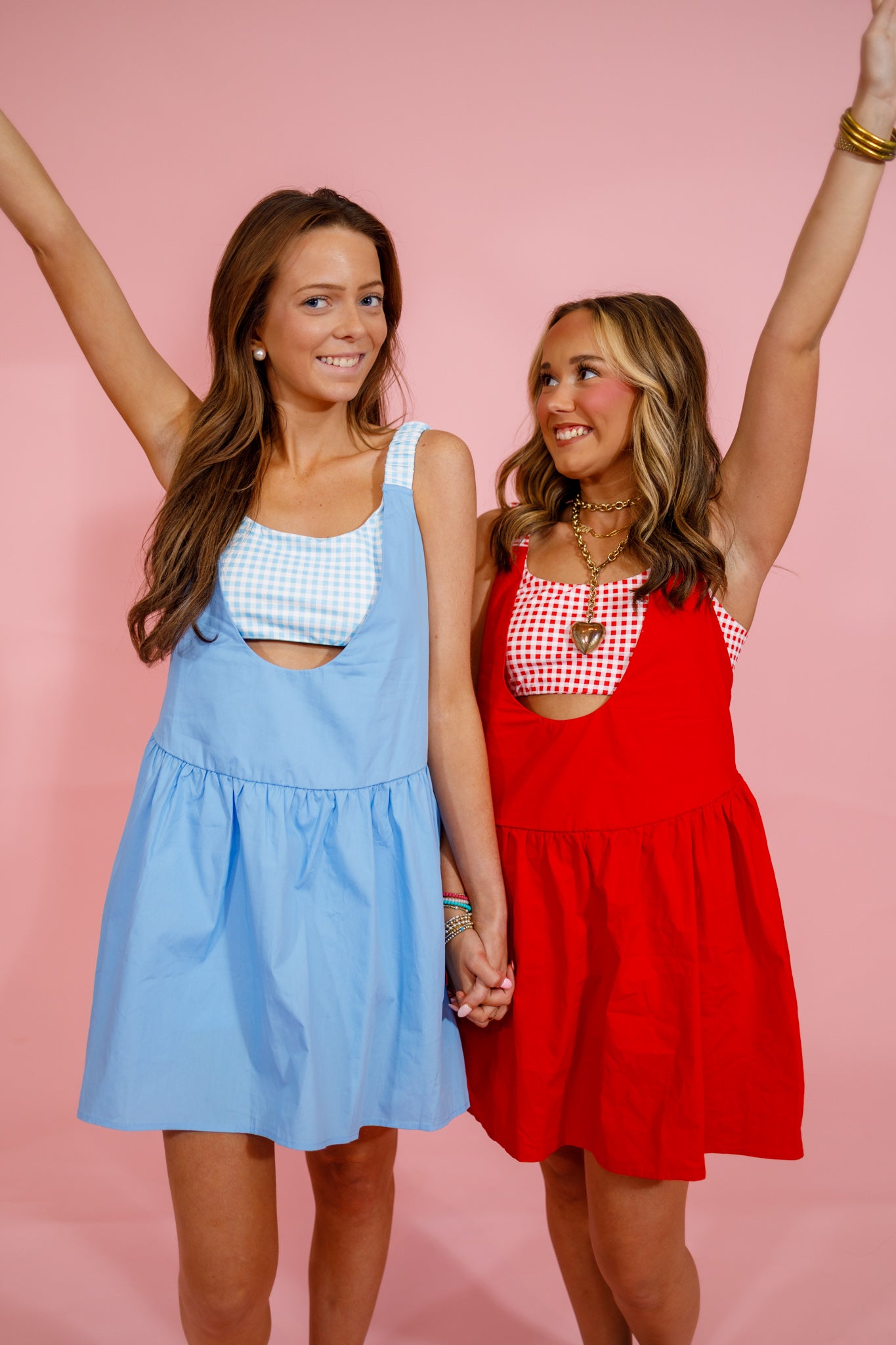 Red and Gingham Athletic Dress Jaxe + Grace Boutique
