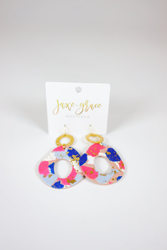 HD Multi Speckled Clay Earrings