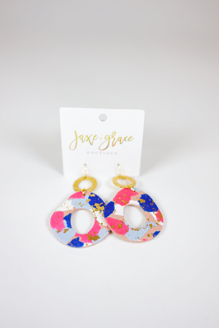 HD Multi Speckled Clay Earrings