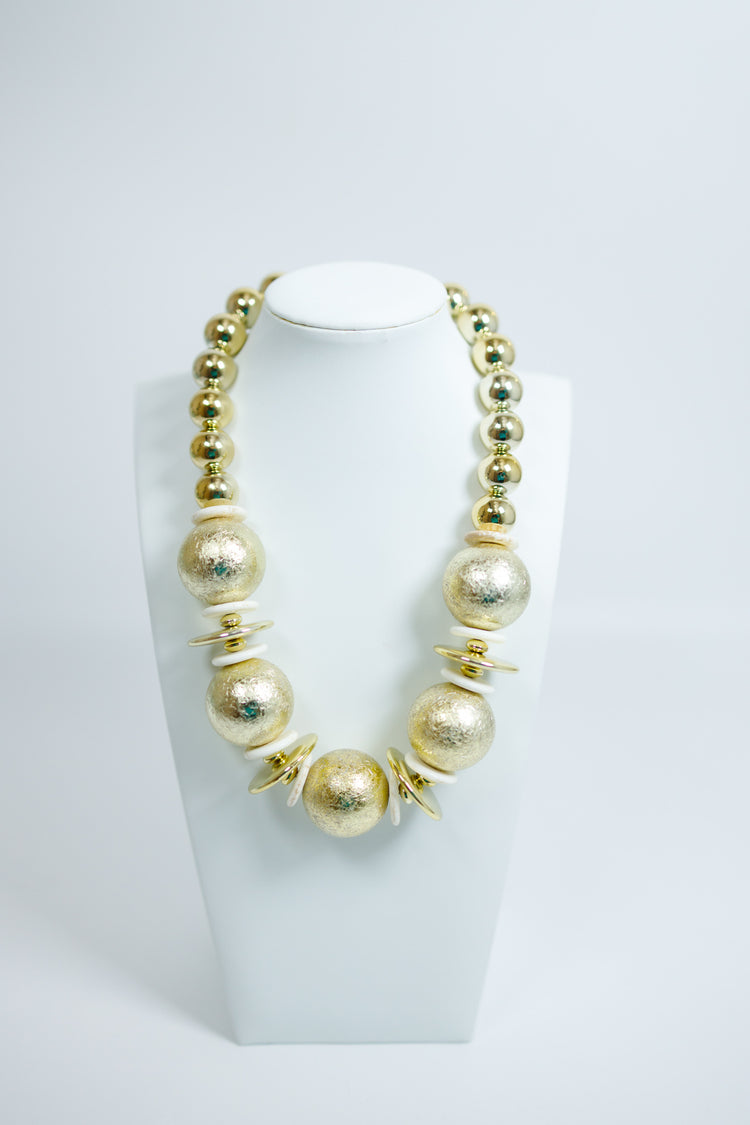 Royal Gold Ball Necklace Jaxe + Grace Boutique