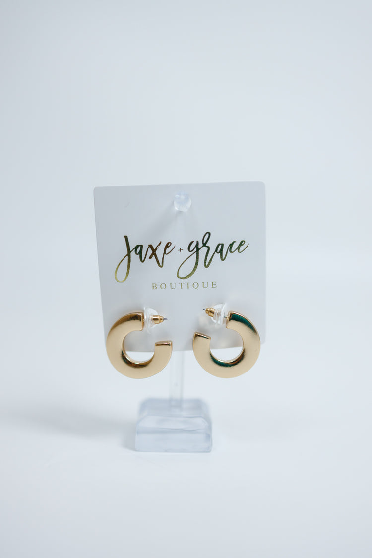 Cali Large Flat Hoop Earrings Jaxe + Grace Boutique
