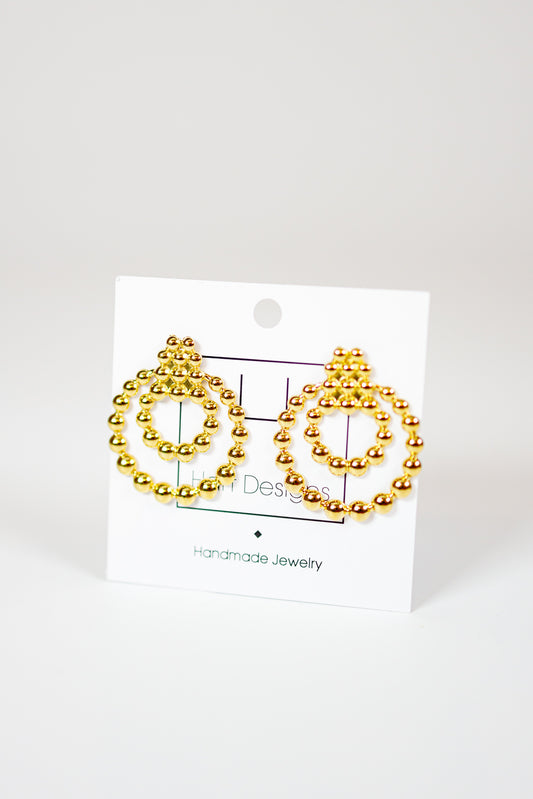 HD Gold Double Circle Earrings