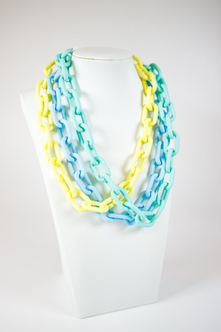 Pastel Acrylic Chain Necklace, VARIOUS