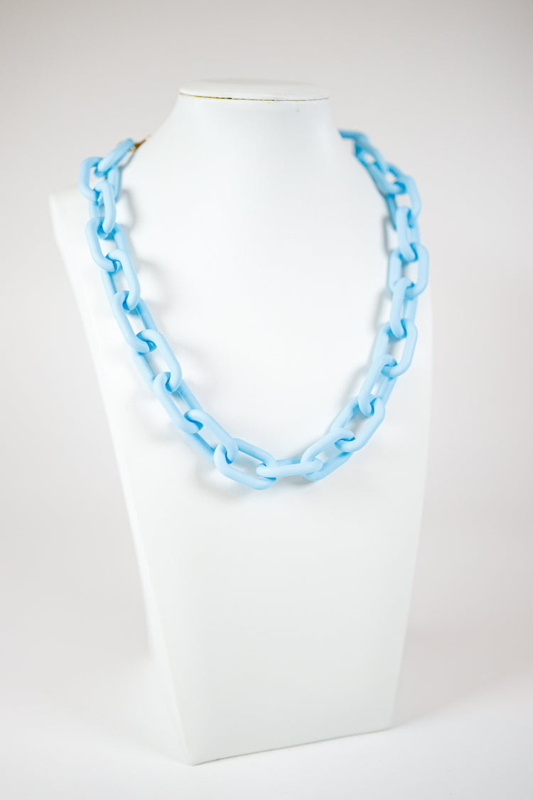 Pastel Acrylic Chain Necklace, VARIOUS