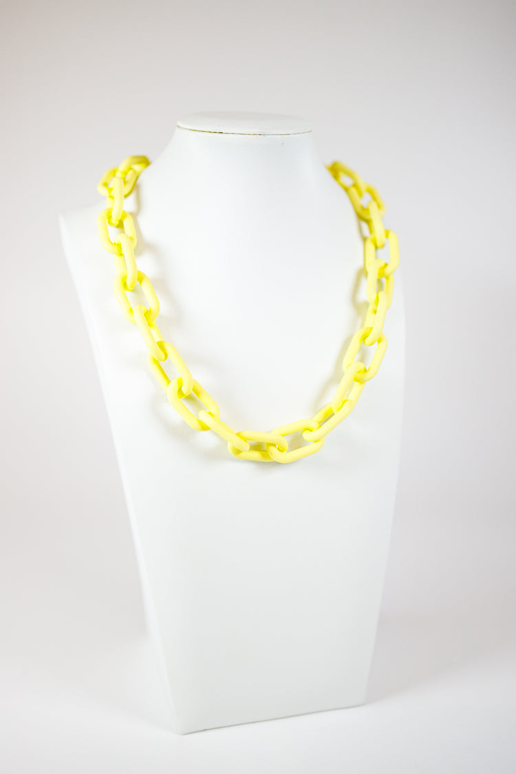 Pastel Acrylic Chain Necklace, VARIOUS