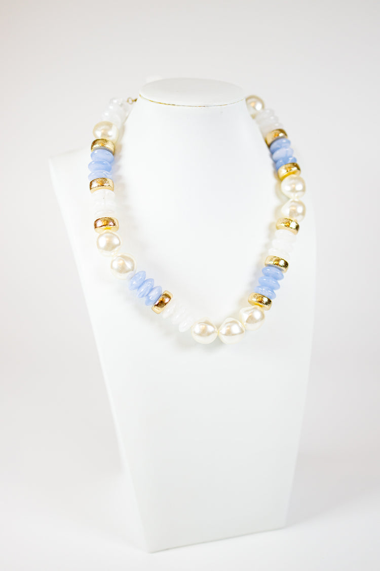 Rondelle Pearl Shape Beads Necklace