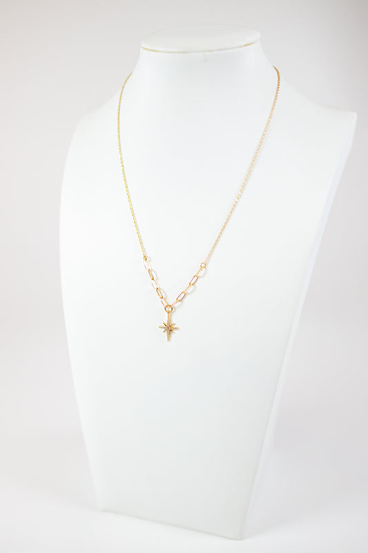 Tiny North Star Pendant Necklace