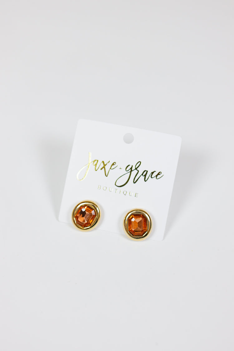 Emerald & Metal Earrings, VARIOUS