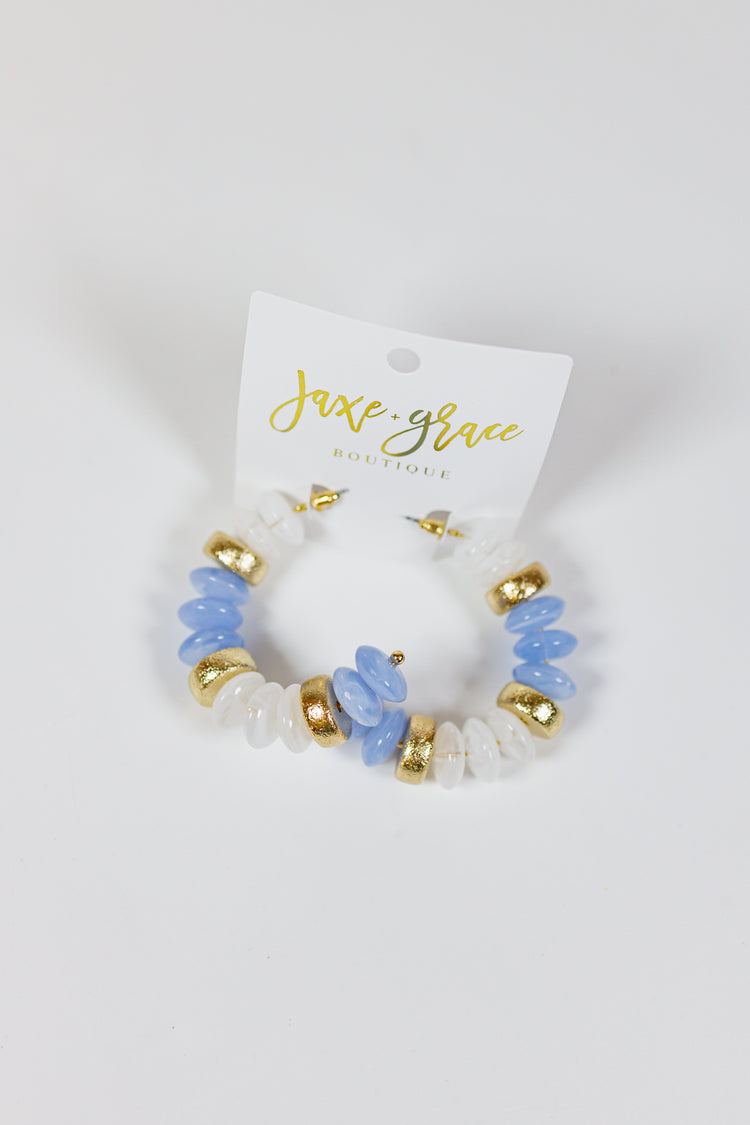 Rondelle Shape Beads Hoops, VARIOUS