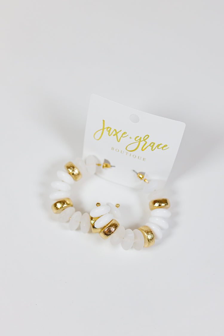 Rondelle Shape Beads Hoops, VARIOUS