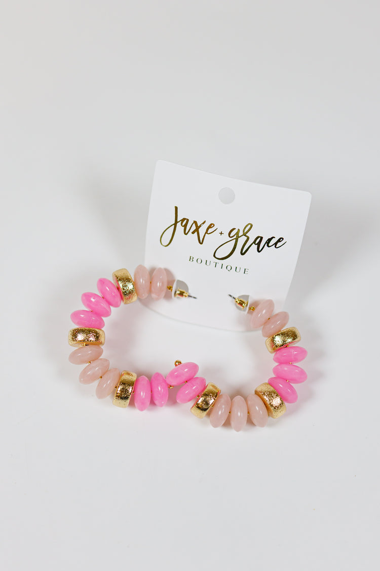 Rondelle Shape Beads Hoops, VARIOUS