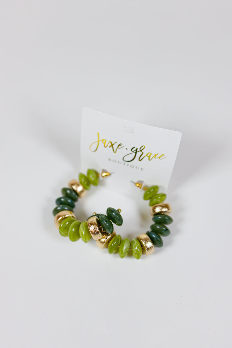 Rondelle Shape Beads Hoops, VARIOUS