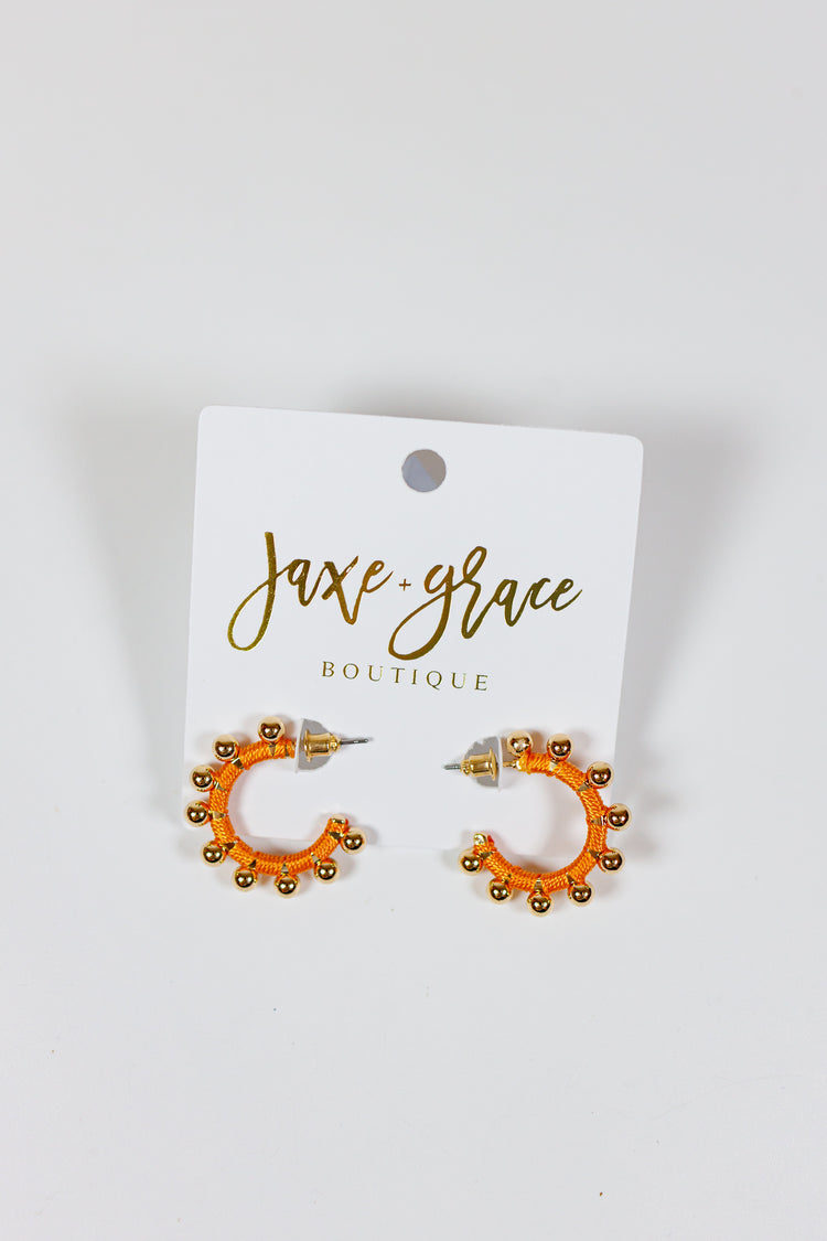 Trimmed Ball & Wrapped Thread Hoops, VARIOUS