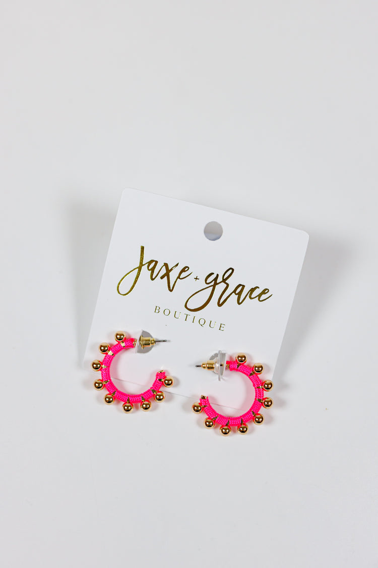 Trimmed Ball & Wrapped Thread Hoops, VARIOUS