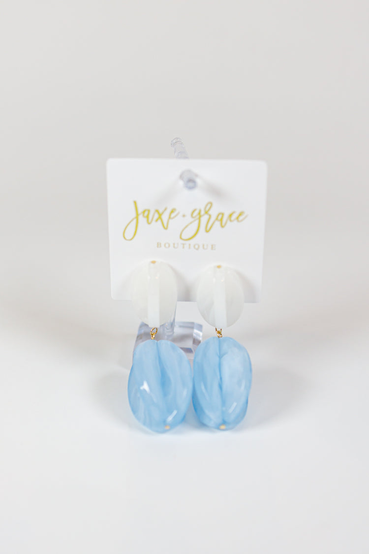 Acrylic Oval Drop Earrings, VARIOUS