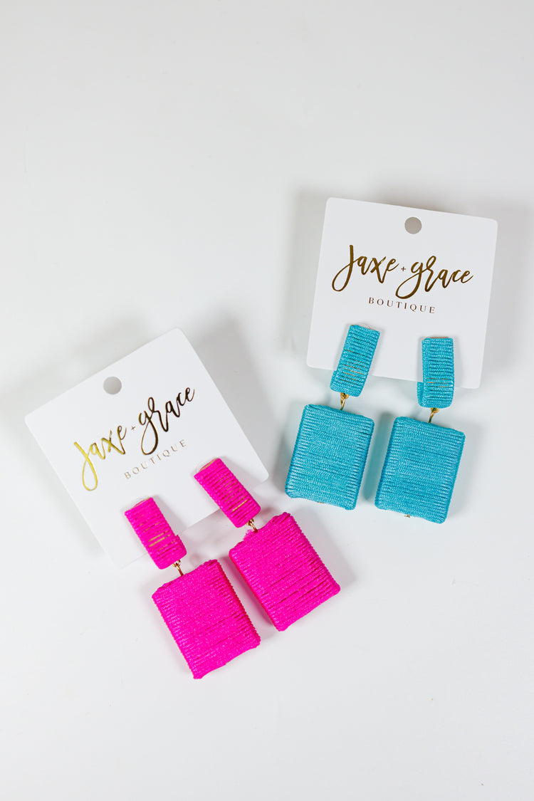 Wrapped Rectangle Drop Hoops, VARIOUS