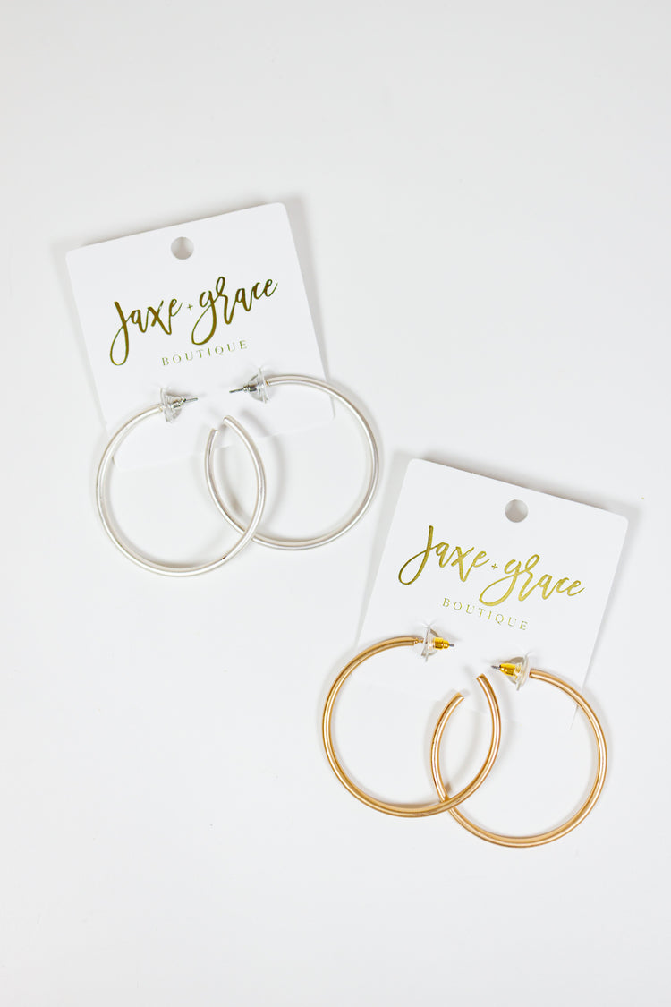 50mm THIN Open Hoops, VARIOUS