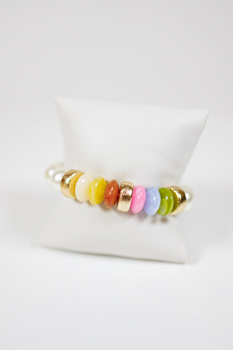 Pearl & Color Beads Bracelet, VARIOUS
