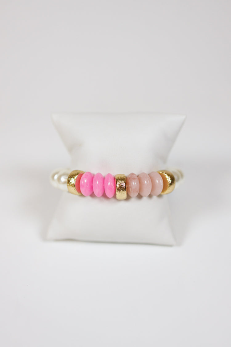 Pearl & Color Beads Bracelet, VARIOUS