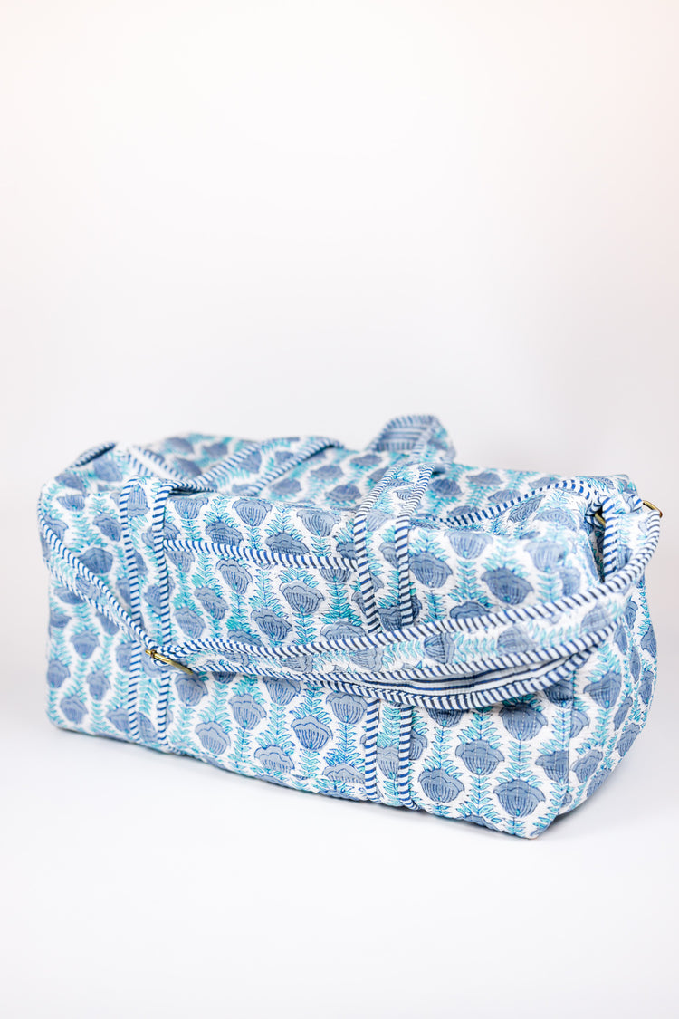 Ocean Blooms Quilted Duffle Bag