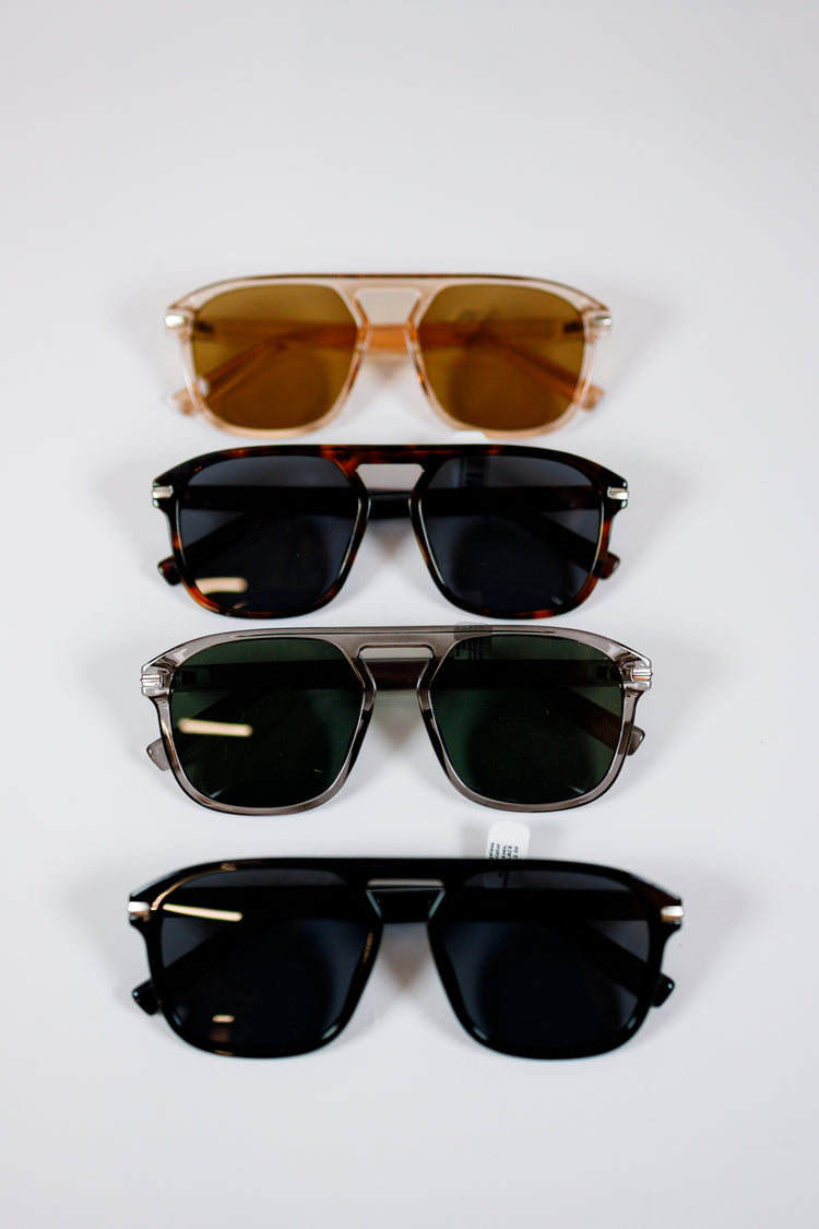 Bridgeless Aviator Sunglasses, VARIOUS