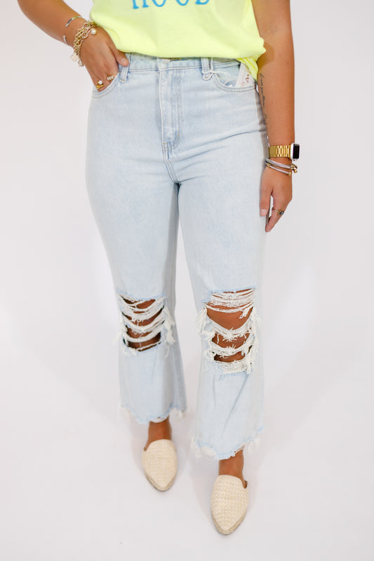 VERVET 90's Vintage Ankle Flare Jeans