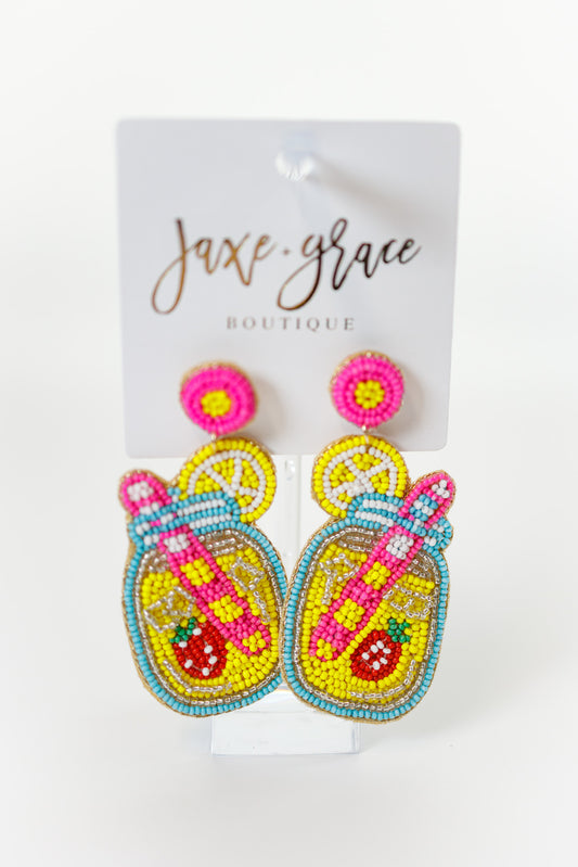 Fruit Cocktail Beaded Earrings