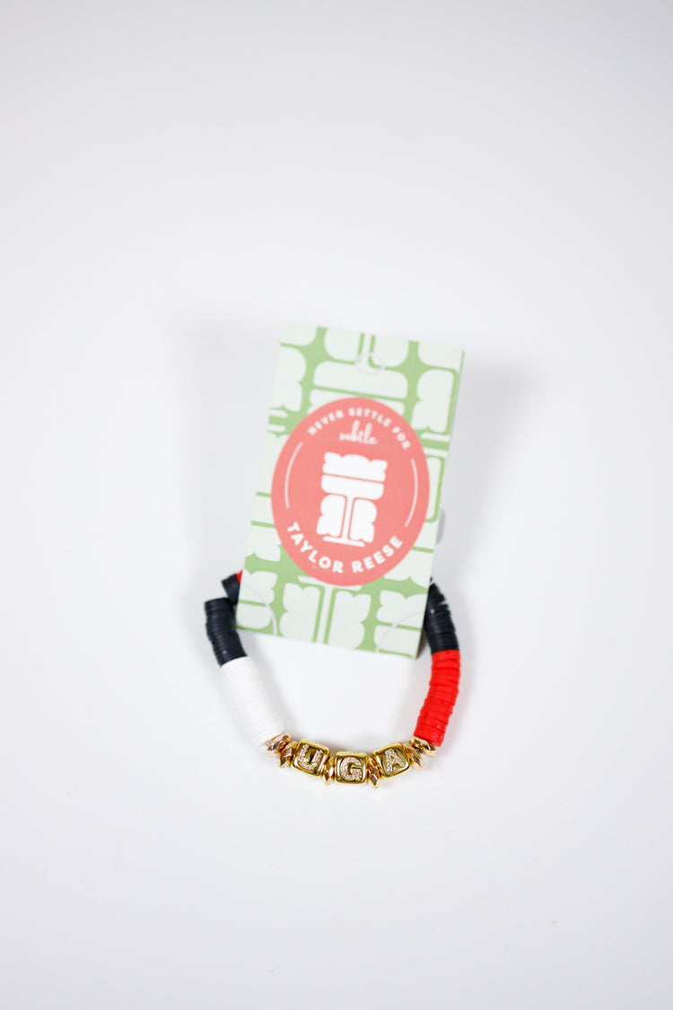 UGA Pave Disc Bracelet