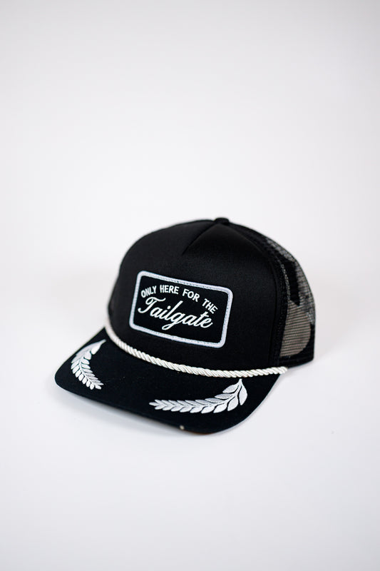 Black Tailgate Patch Trucker Hat