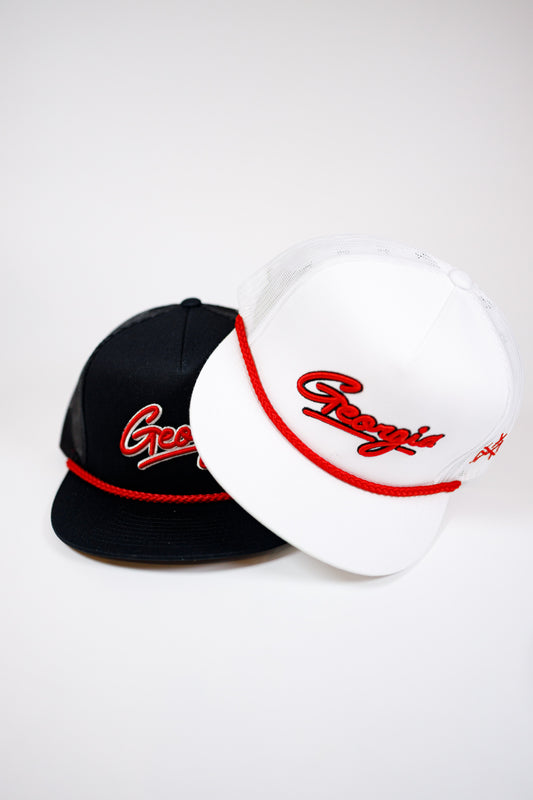 Georgia Embroidered Rope Trucker Hat, VARIOUS