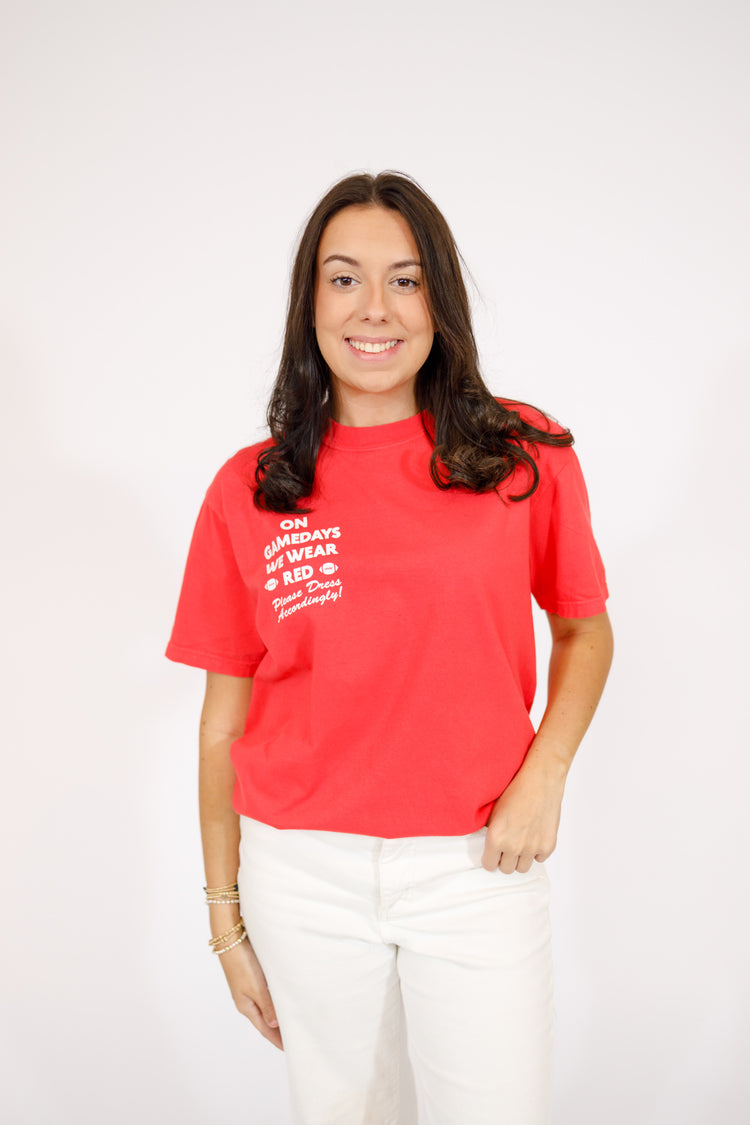 Gamedays We Wear Red