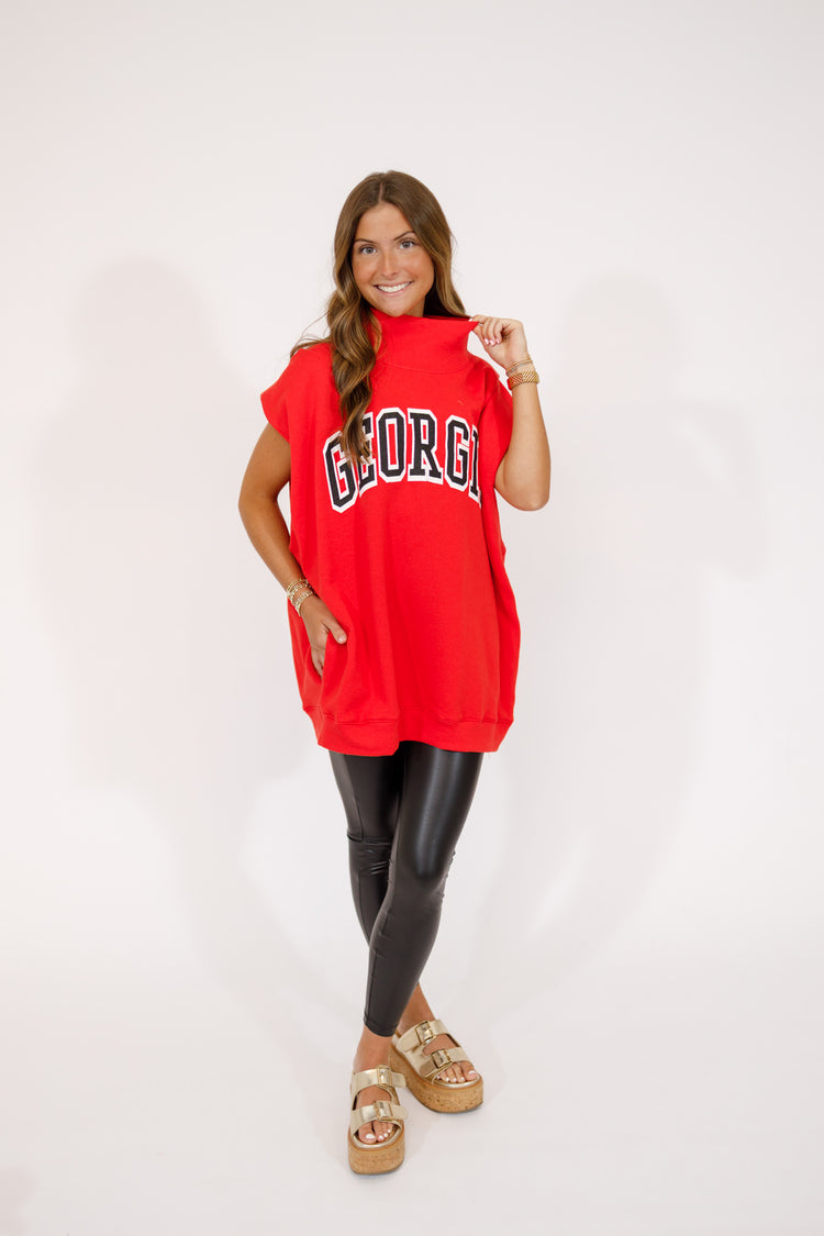 GEORGIA Oversized Mock Neck Sweater Top