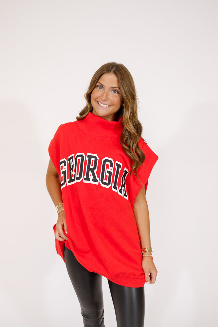 GEORGIA Oversized Mock Neck Sweater Top