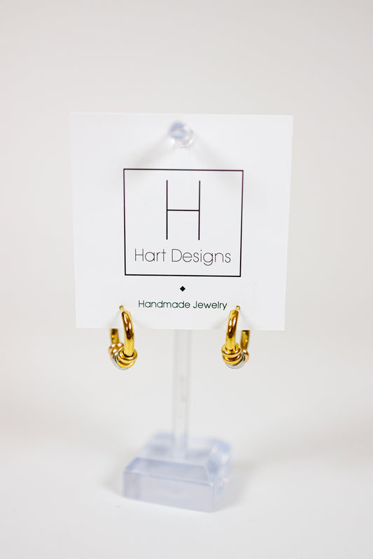 HD Mixed Metal Huggie Hoops