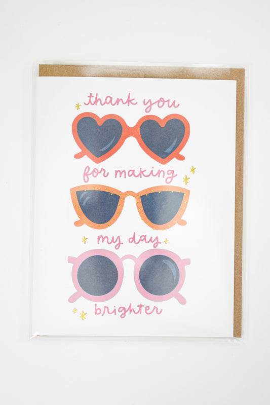 Thank You Sunglasses Greeting Card