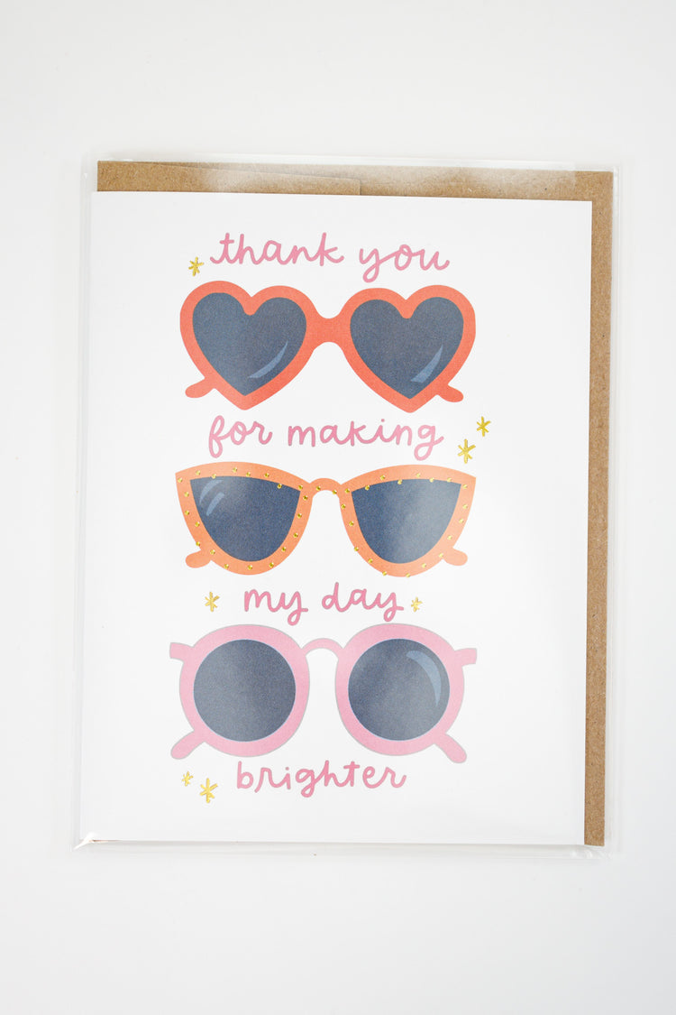 Thank You Sunglasses Greeting Card