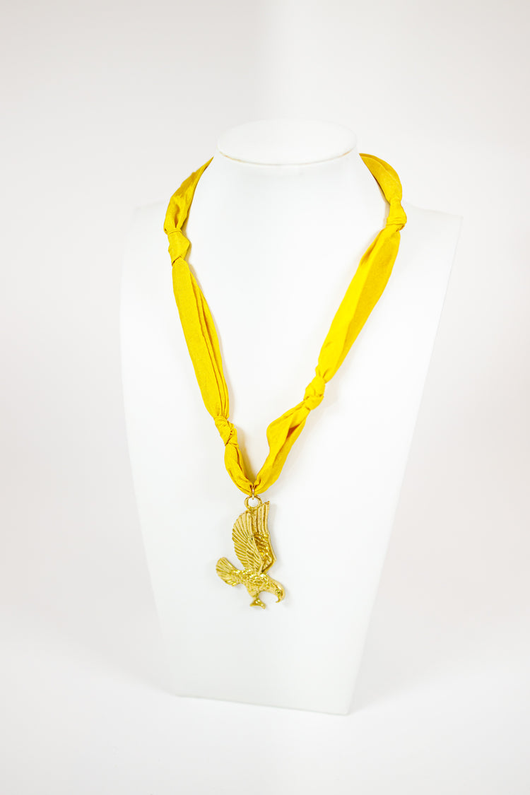 Eagle Charm Scarf Necklace, VARIOUS