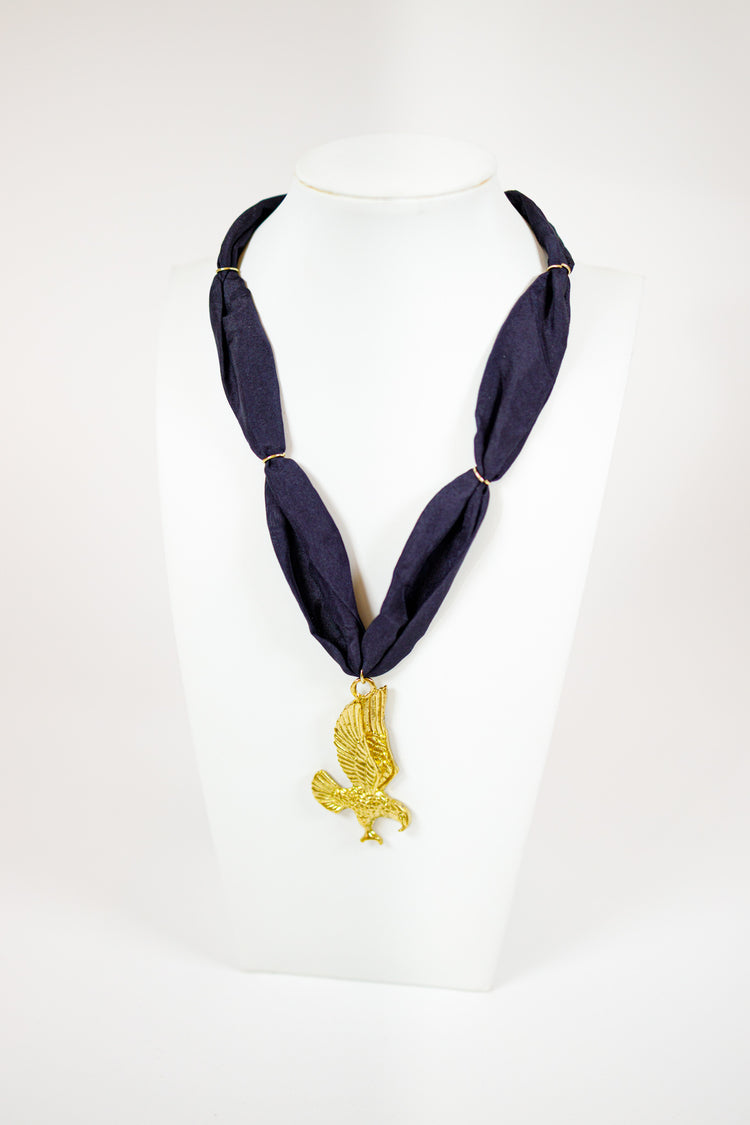 Eagle Charm Scarf Necklace, VARIOUS