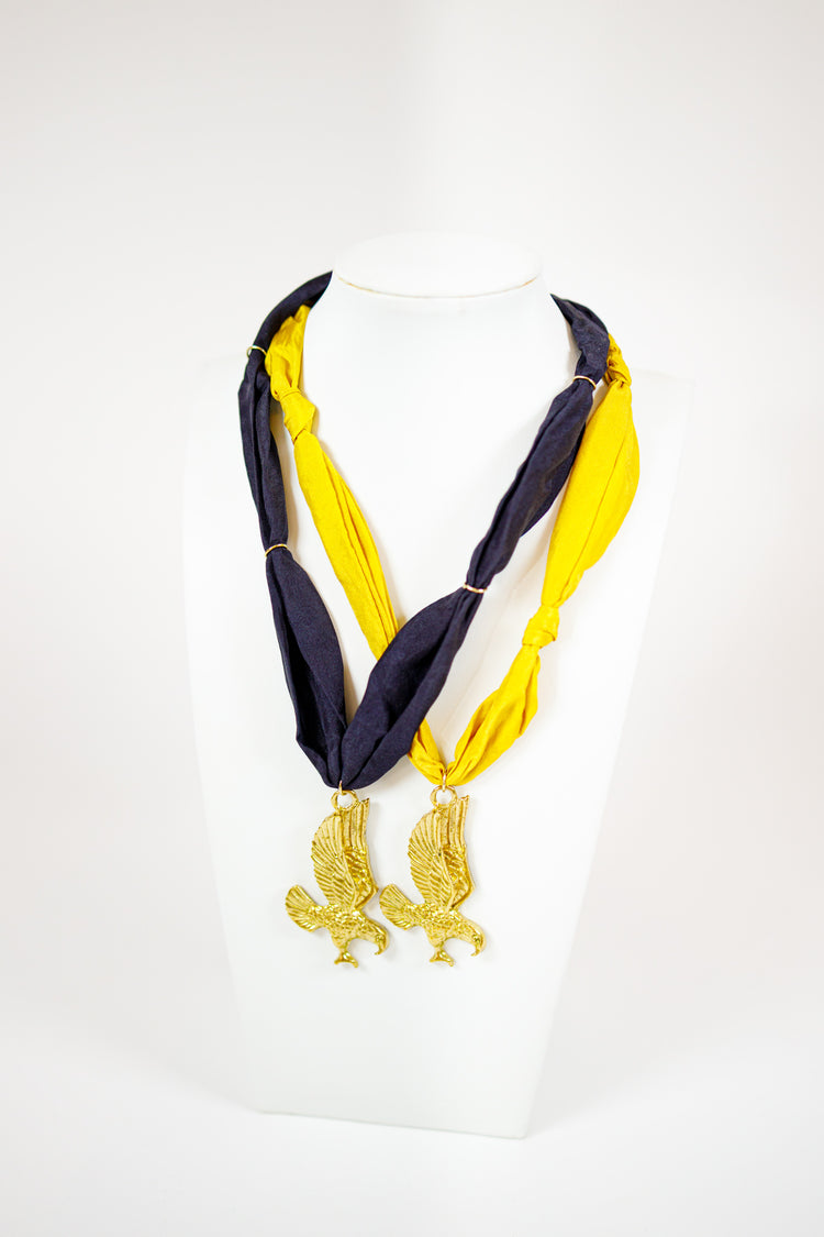 Eagle Charm Scarf Necklace, VARIOUS