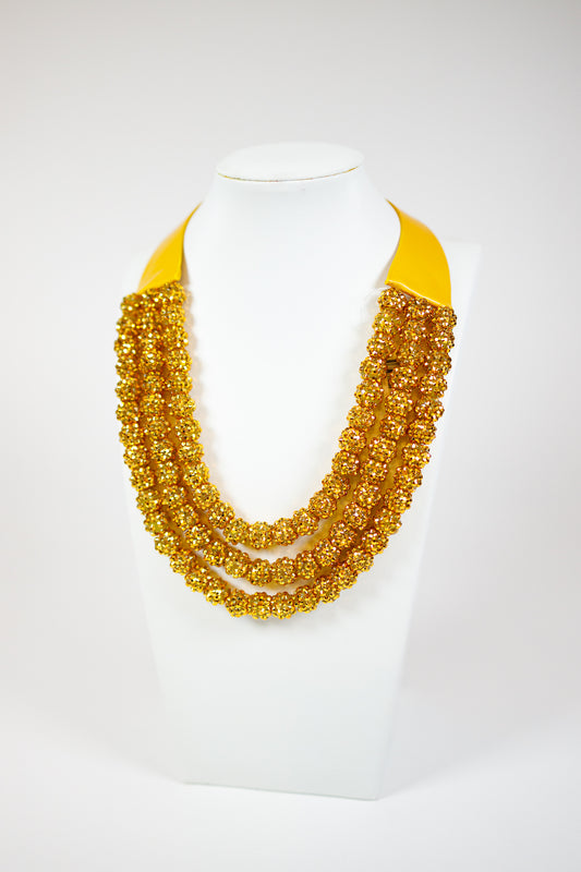 Glitter Ball Bead Magnetic Clasp Necklace