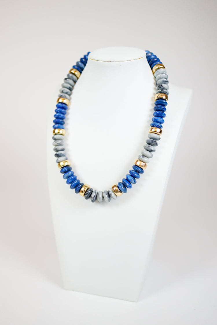 Rondelle & Metal Beads Necklace