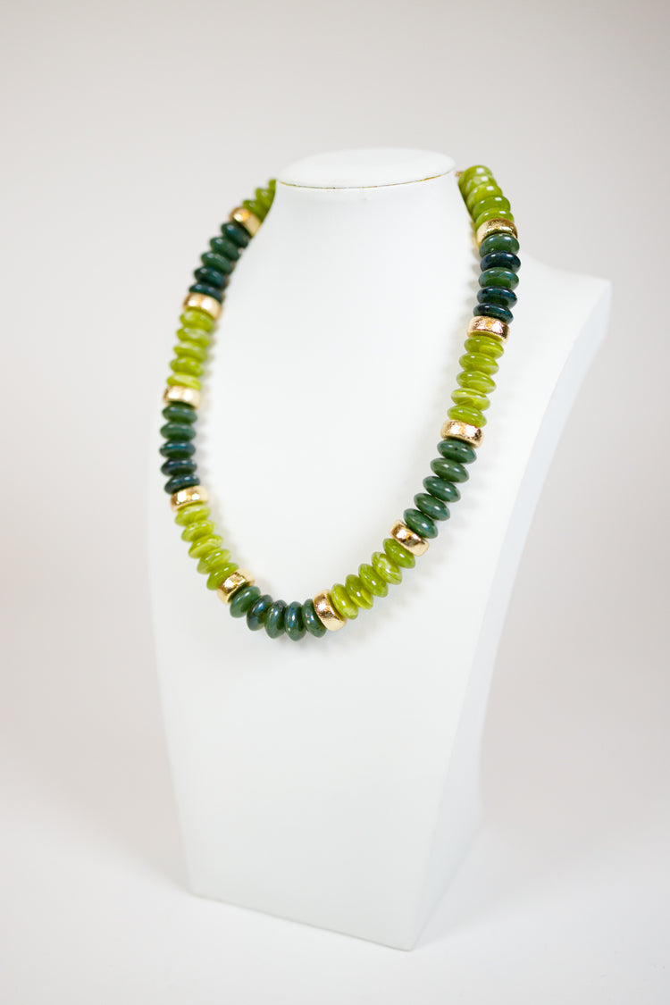 Rondelle & Metal Beads Necklace