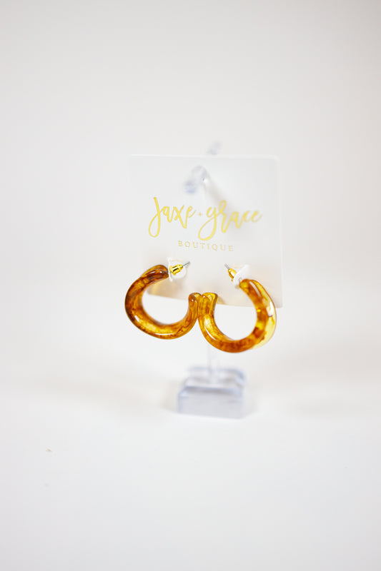 Marble Geometric Hoops