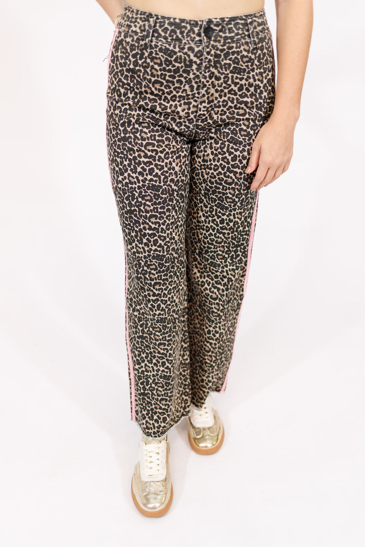 Leopard Pink Stripe Pants