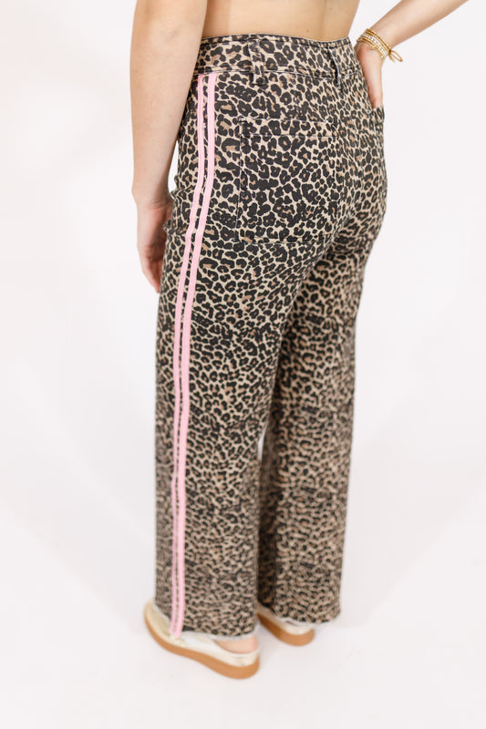 Leopard Pink Stripe Pants