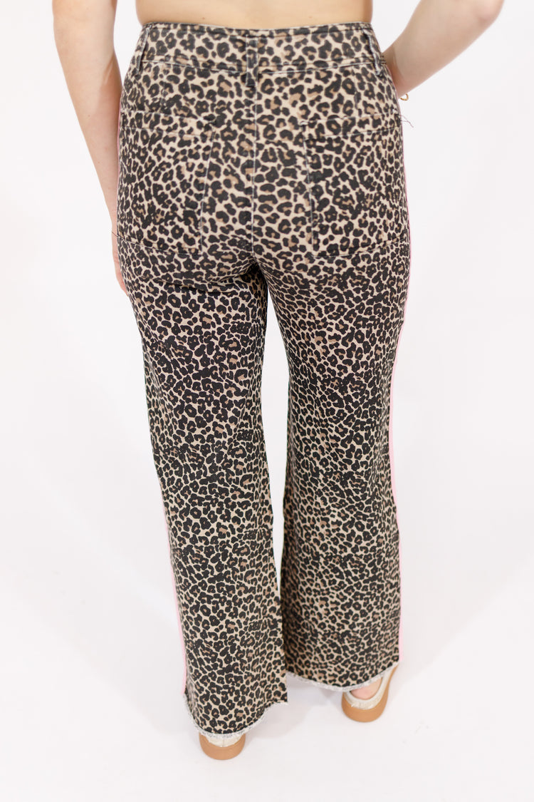 Leopard Pink Stripe Pants