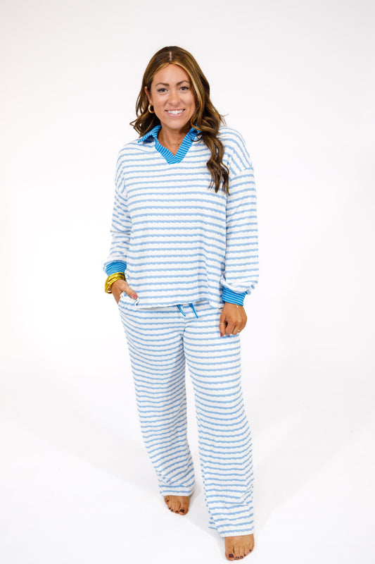 Blue and White Stripe Texture Set