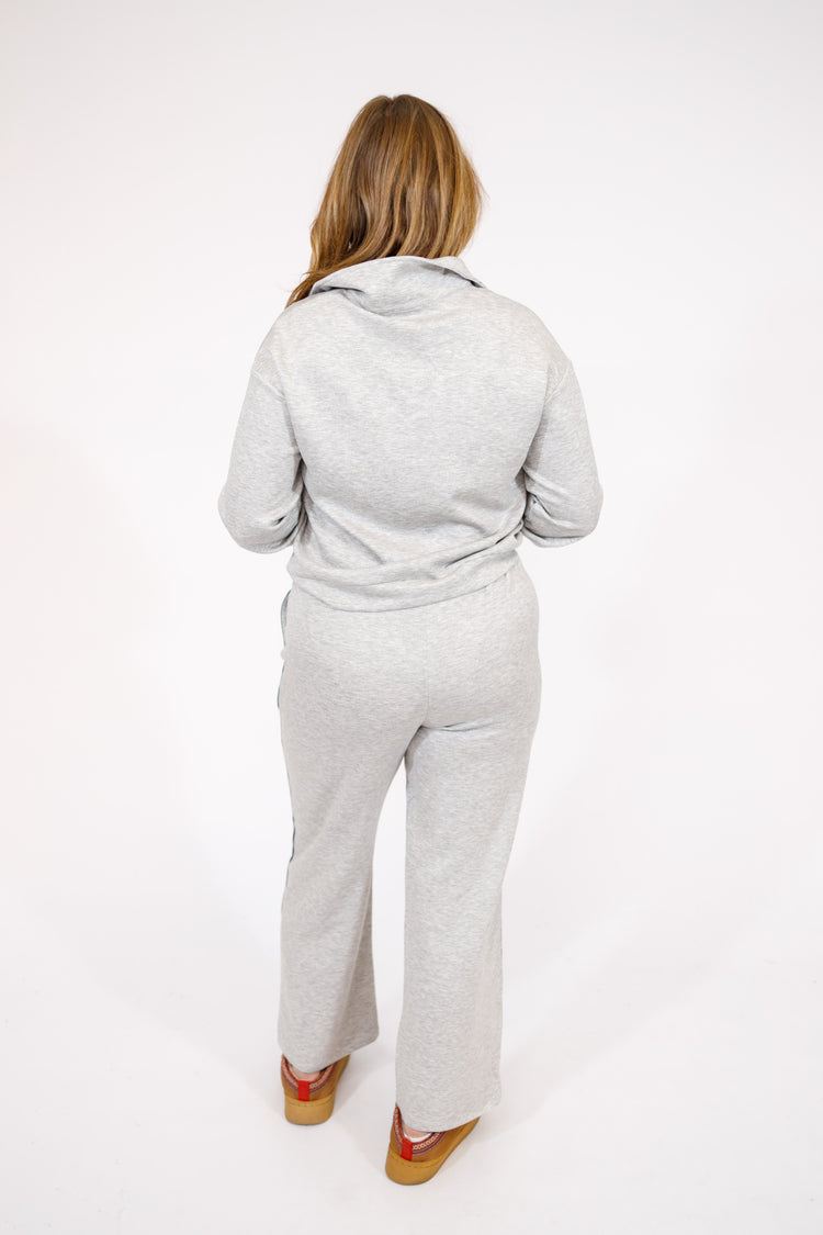 Grey Stripe Detail Pants Set